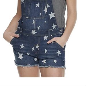 Tinseltown Star Print Shortalls Junior Girls Size Small